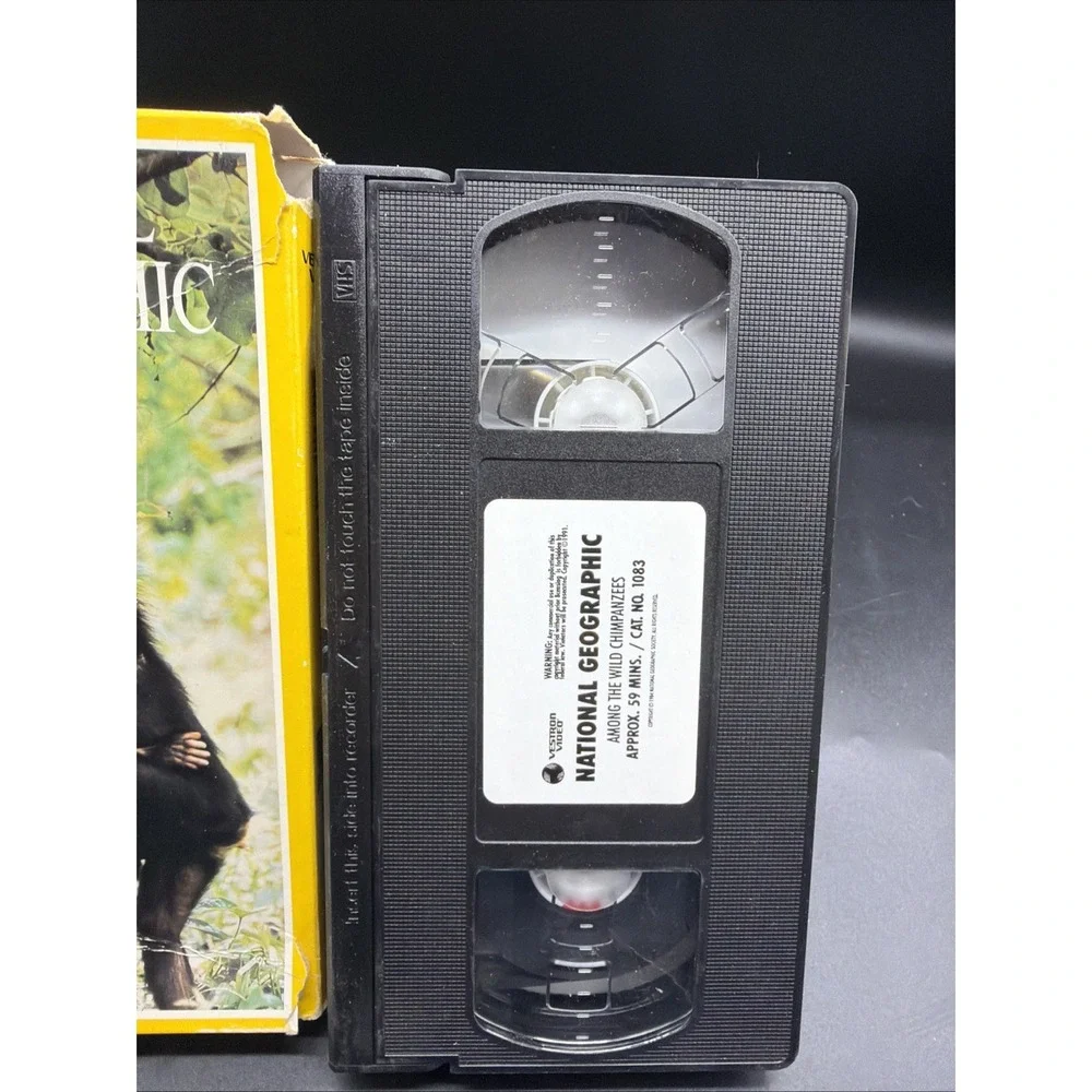 Collectors Edition National Geographic Among the Wild Chimpanzees VHS,1984‎